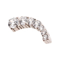 Titanium Threadless with Prong Set Round Clear CZ 7-Cluster Top