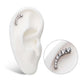 Titanium Threadless with Prong Set Round Clear CZ 7-Cluster Top