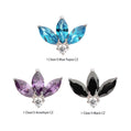 Amethyst CZ Marquise Fan Threadless Top