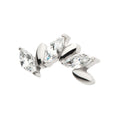 Implant-Grade Titanium Marquise CZ 6-Cluster Threadless Top