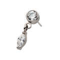 Clear CZ Marquise Dangle Threadless Top