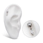 Clear CZ Marquise Dangle Threadless Top