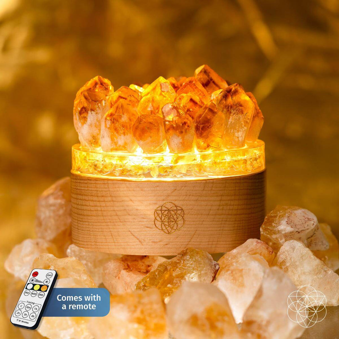 Natural Citrine Crystal Lamp